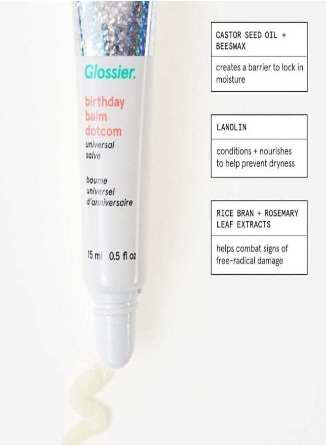 Glossier Balm Dotcom Universal Lip Balm & Skin Salve, Wild Fig 15ml - Hydrating & Multipurpose