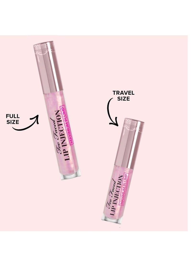 Too Faced Lip Injection Maximum Plump Extra Strength Lip Plumper Gloss | Hydrating + Plumping, 0.14 fl. oz. 01-Original