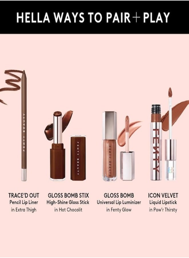 Fenty Beauty by Rihana Trace'd Out Longwear Waterproof Pencil Lip Liner Extra Thigh - Cool Brown 1.24g