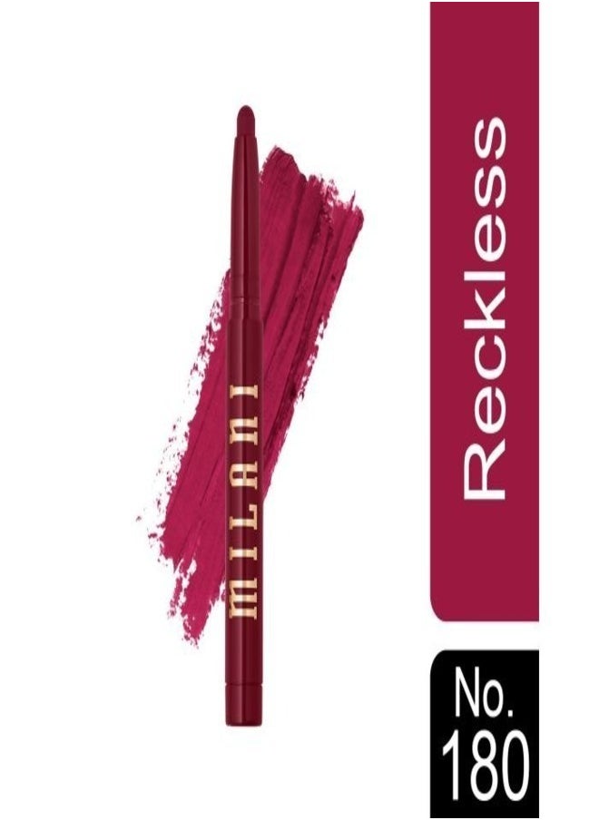 Milani Ludicrous Matte Lip Crayon Long Lasting Cream-to-Matte Lip Color, Matte Lip Color Stock With Glide-On Formula, Vegan & Cruelty-Free ( 180 Reckless ) 1.4g