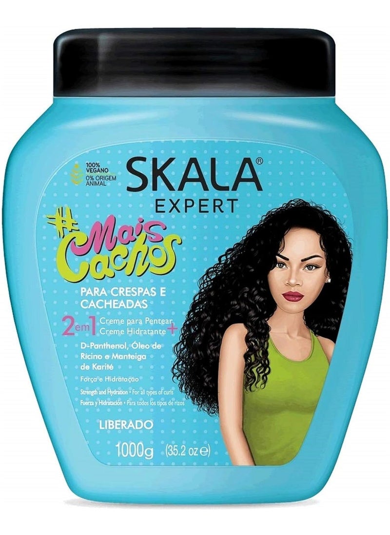 MaisCachos Hair Cream 1Kg - Hydrating Leave-In for Defined Curls & Frizz Control