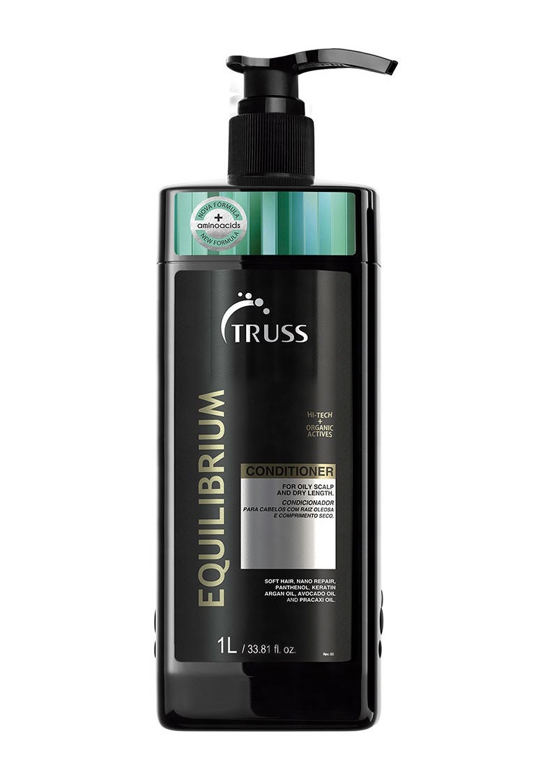 Equilibrium Conditioner For Oily Scalp & Hair With Dry Ends Reduces Excess Oil While Adding Deep Hydration 1 L