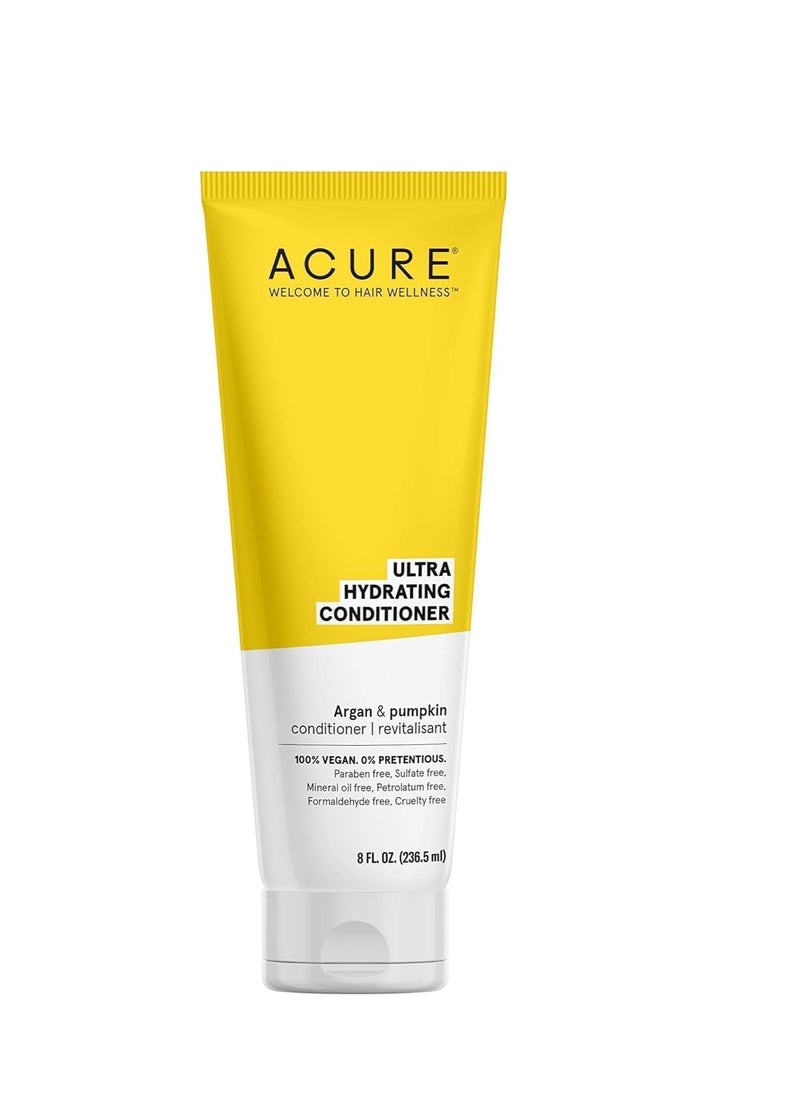 Acure Ultra Hydrating Conditioner | 100% Vegan | With Argan & Pumpkin | 8 Fl Oz