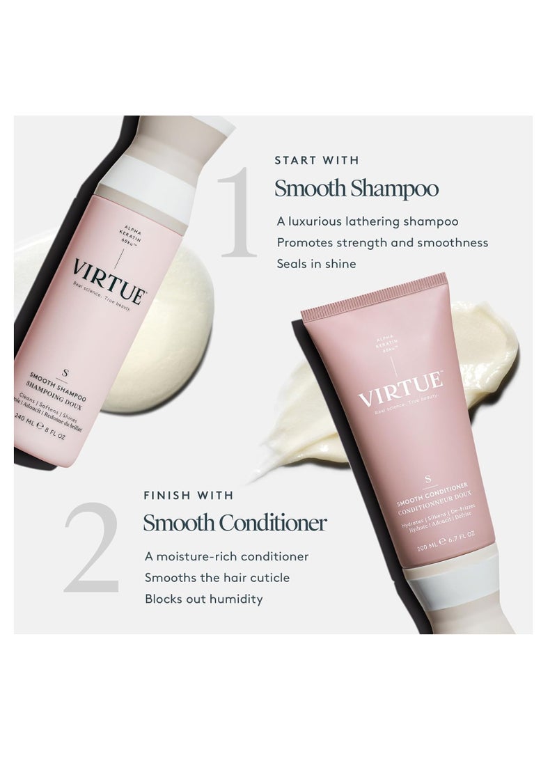 Virtue Smooth Conditioner for Frizz Control for Curly Hair, Sulfate Free, Safe for All Hair Types, Color Safe