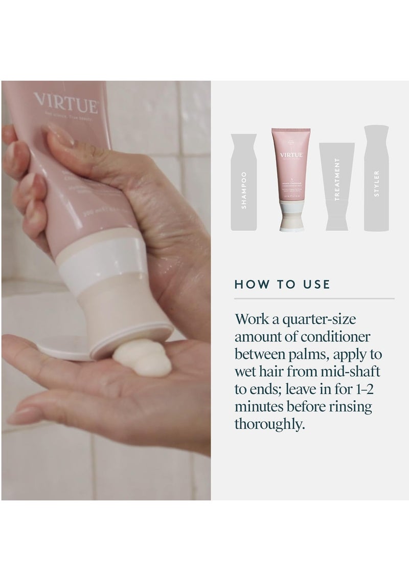 Virtue Smooth Conditioner for Frizz Control for Curly Hair, Sulfate Free, Safe for All Hair Types, Color Safe