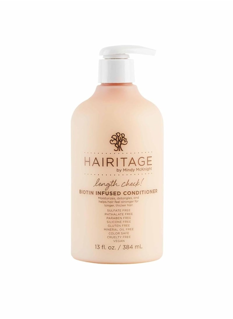Hairitage Length Check! Hair Conditioner Treatment with Biotin & Jamaican Castor Oil, 13 Fl Oz