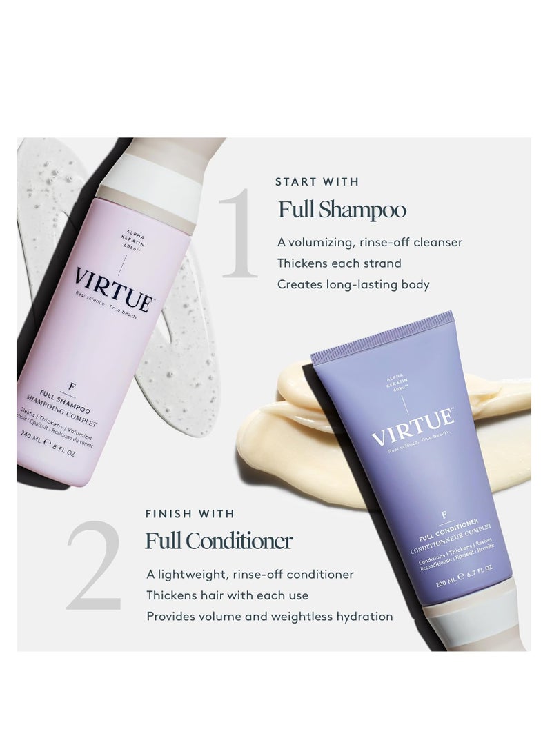 VIRTUE Full Volumizing Conditioner Thickens Hair Safe for All Types Sulfate Free Color