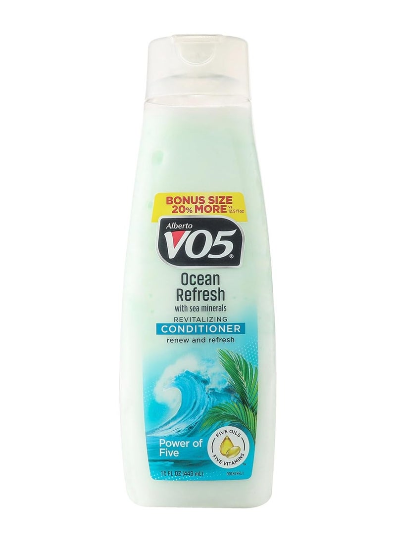 Alberto VO5 Ocean Refresh Revitalizing Conditioner - Hair Conditioner Formulated with Essential Vitamins and Oils - Fresh Ocean Fragrance - 15 oz