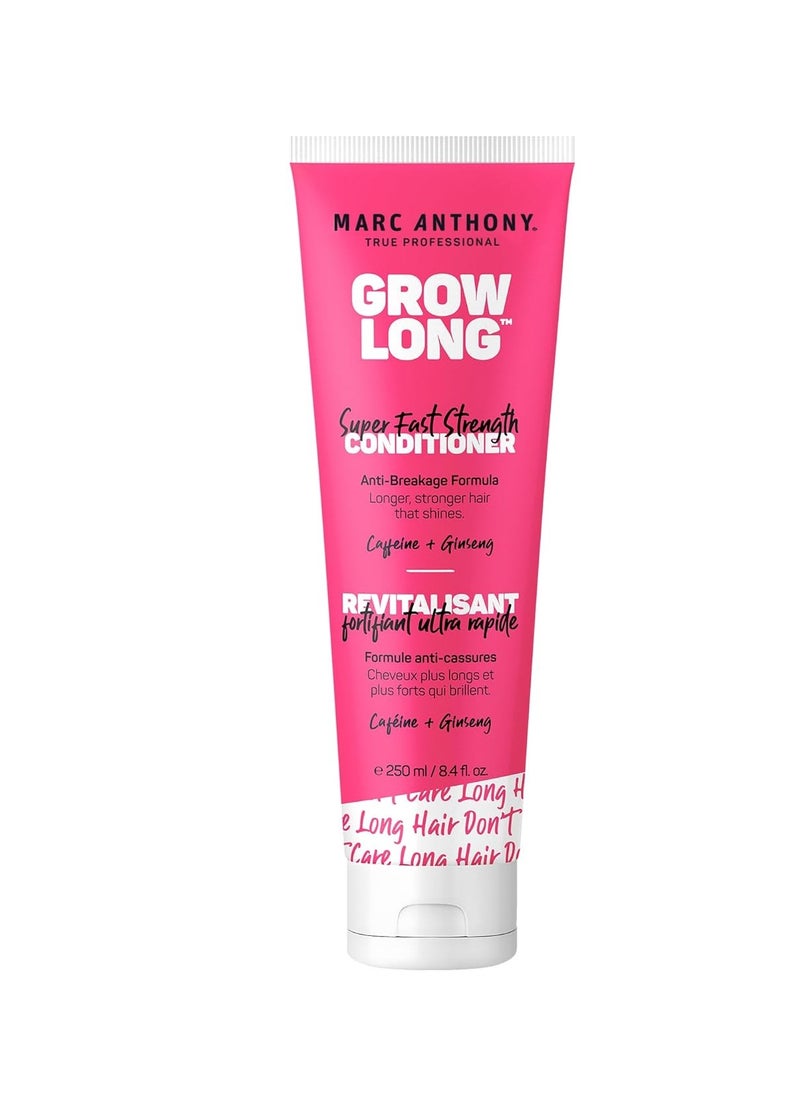 Marc Anthony Strengthening Conditioner, Grow Long - Anti-Frizz, Anti-Breakage & Nourishing Formula For Split Ends, & Hair Growth - Biotin, Vitamin E, Caffeine & Ginseng for Dry & Damaged Hair