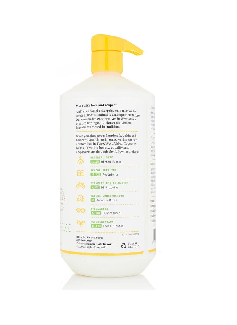 Alaffia EveryDay Coconut Conditioner, Ultra Hydrating Conditioner for Normal to Dry Hair. Made with Fair Trade Coconut Oil and Ginger. Cruelty Free, No Parabens, Vegan, Purely Coconut 32 Fl Oz