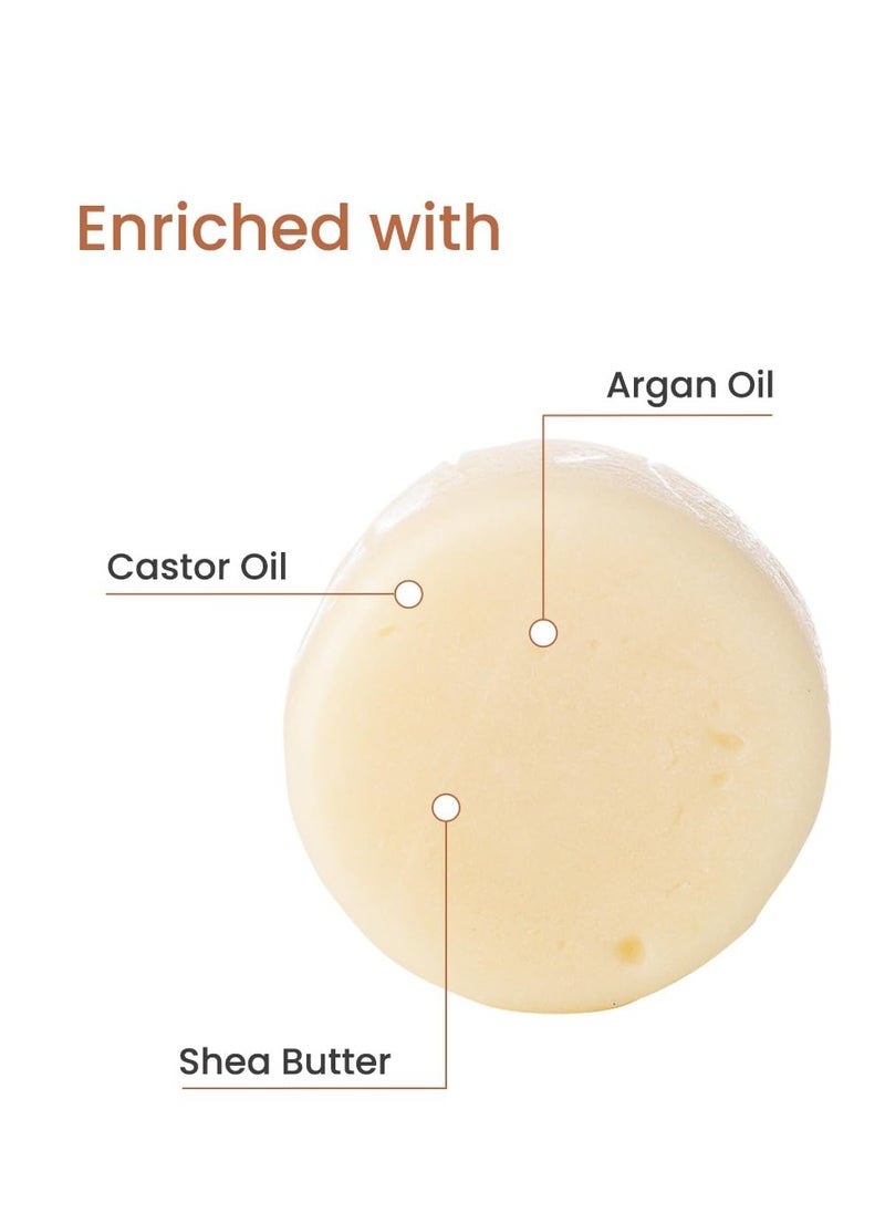 Earth Rhythm Argan Conditioner Bar, | Deep Conditions Hair, Balance Scalp pH levels, Prevent Dryness, Boost Shine, Certified Natural, Plastic Free - 80g