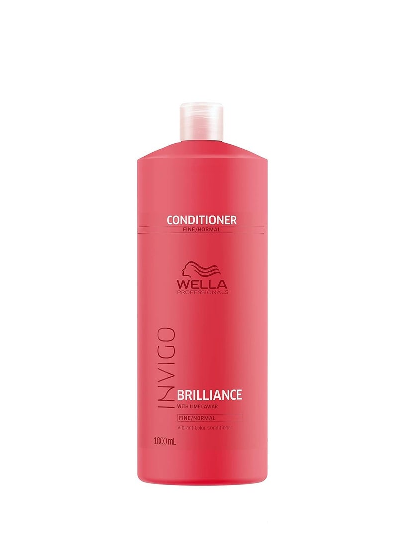 Wella Professionals Invigo Brilliance Conditioner | For Coarse Colored Hair| Color Protecting & Color Vibrancy Conditioner| 33.8 Fl Oz