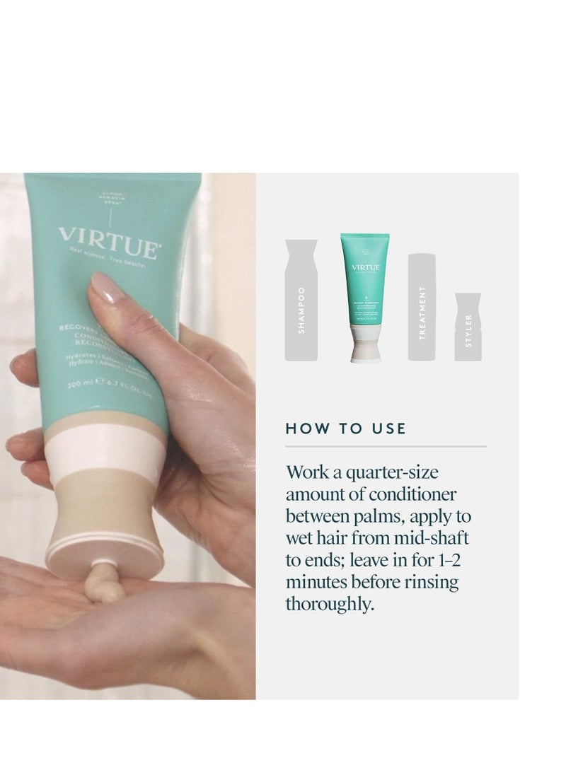 Virtue Recovery Conditioner with Keratin Hydrates, Softens, and Renews Damaged Hair, Sulfate Free, Color Safe