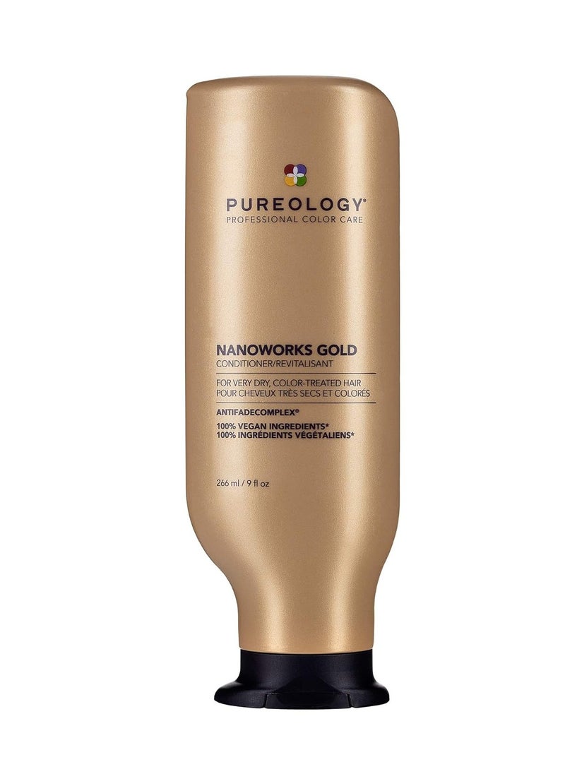 Pureology Nanoworks Gold Conditioner - For Very Dry and Color-Treated Hair, Restores & Strengthens Hair, Sulfate-Free & Vegan
