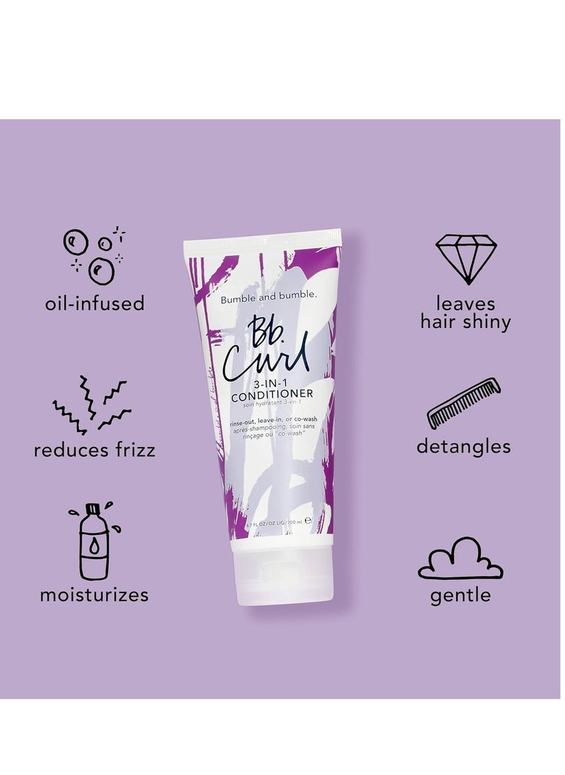 Bumble and bumble. Curl 3-in-1 Conditioner | Rinse-Out, Leave-In, Co-Wash For Moisturized Curls | Anti Frizz + Color Safe | Coily, Curly, Wavy | With Jojaba Oil, Avocado Oil + Coconut Oil
