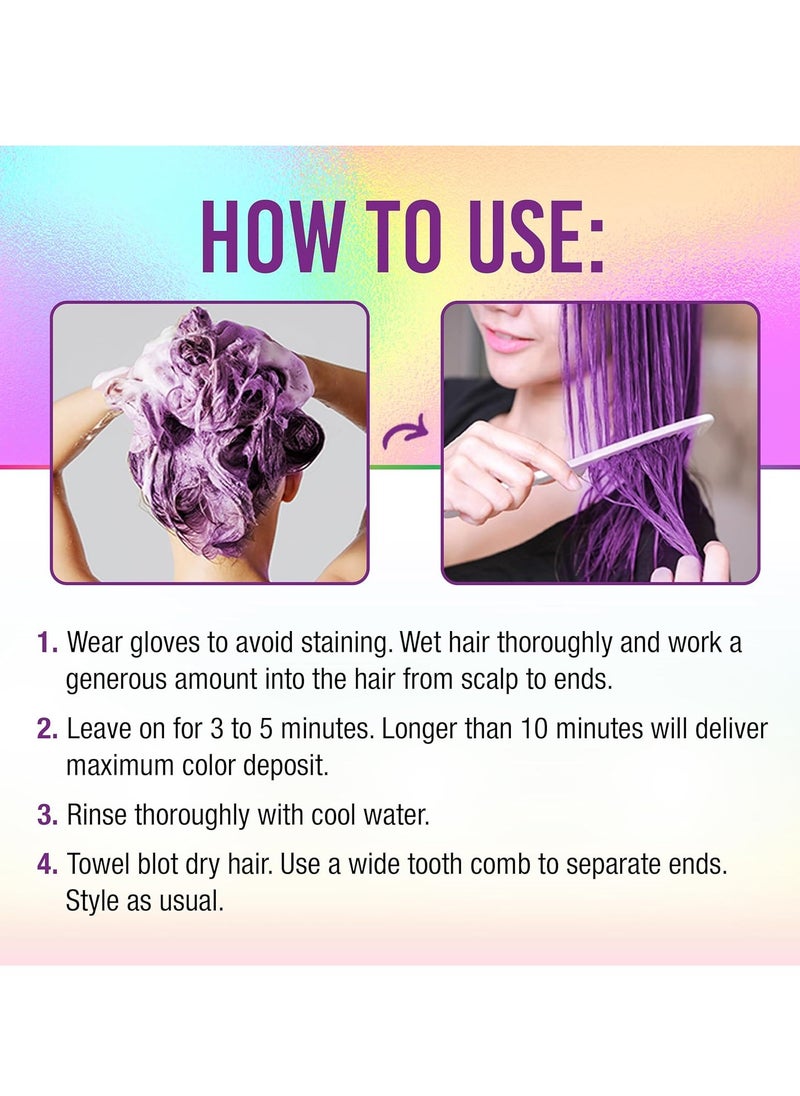 Punky Colour 3-in-1 Color Depositing Hair Cleanser & Conditioner, 8.5 fl oz. (Purpledacious)