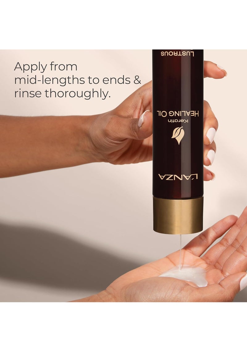 L'ANZA Keratin Healing Oil Lustrous Conditioner, Deep Conditioner for Dry Damaged Hair, Repairs & Boosts Hair Shine & Strength, Sulfate Free, Cruelty Free, Paraben Free Hair Care