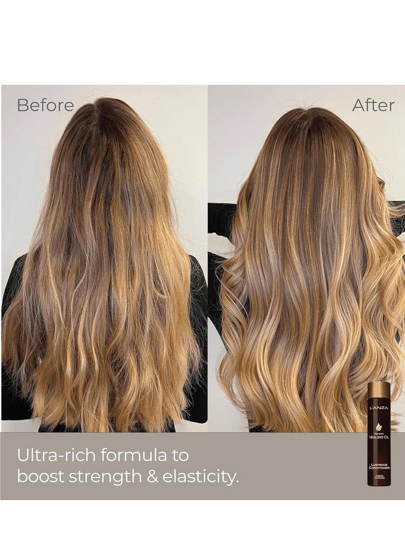 L'ANZA Keratin Healing Oil Lustrous Conditioner, Deep Conditioner for Dry Damaged Hair, Repairs & Boosts Hair Shine & Strength, Sulfate Free, Cruelty Free, Paraben Free Hair Care