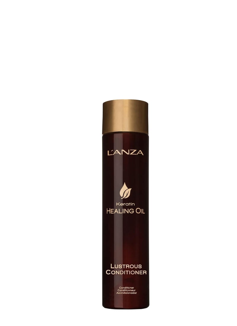 L'ANZA Keratin Healing Oil Lustrous Conditioner, Deep Conditioner for Dry Damaged Hair, Repairs & Boosts Hair Shine & Strength, Sulfate Free, Cruelty Free, Paraben Free Hair Care