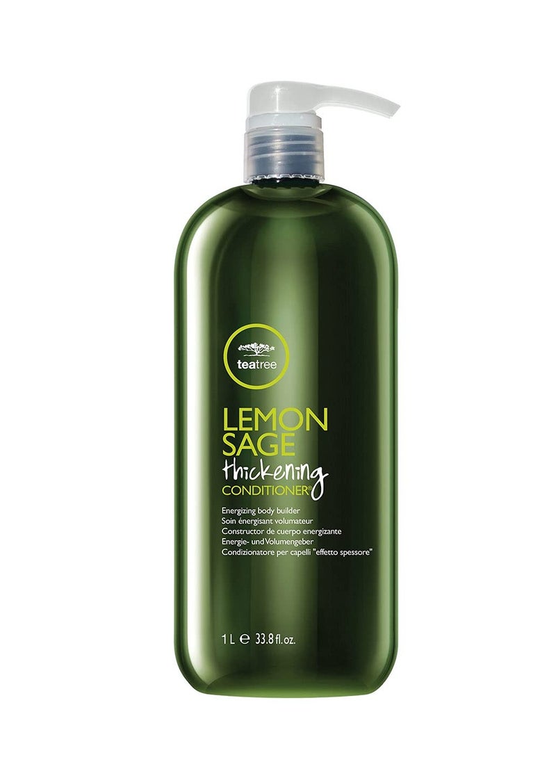 Tea Tree Lemon Sage Thickening Conditioner, Builds Body + Boosts Volume, For Fine Hair