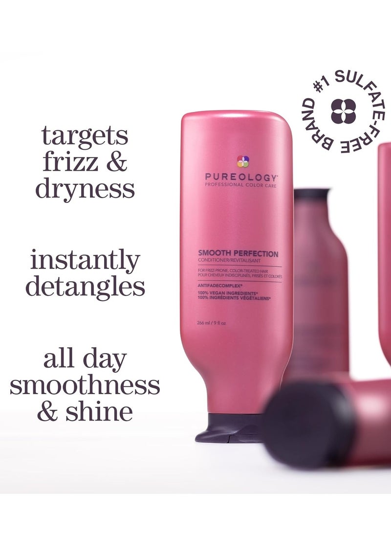 Pureology Smooth Perfection Conditioner | For Frizzy, Color-Treated Hair | Detangles & Controls Frizz | Sulfate-Free | Vegan