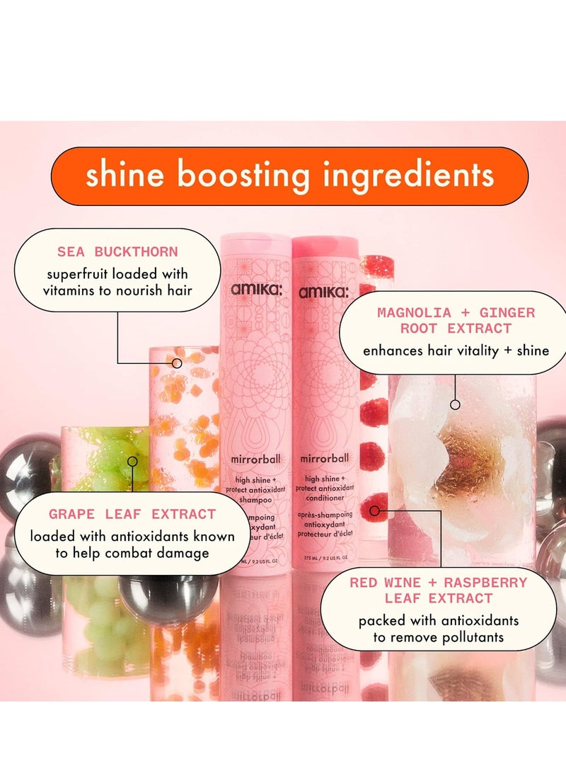 amika mirrorball high shine + protect antioxidant conditioner