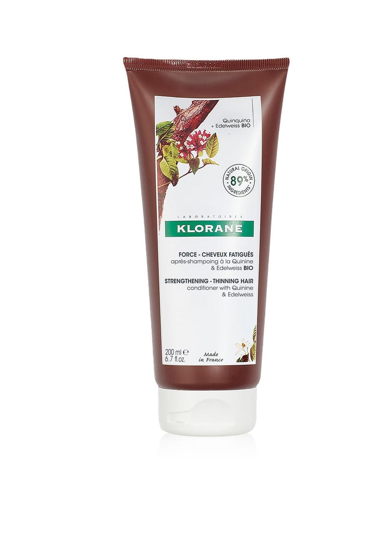 Klorane Conditioner with Quinine and B Vitamins for Thinning Hair, Support Thicker, Stronger, Healthier Hair, Men & Women