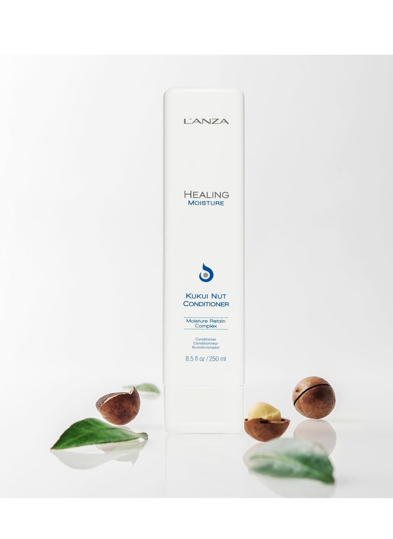 L'ANZA Healing Moisture Kukui Nut Conditioner, Rich Moisturizing Hair Conditioner, Deep Conditioner for Dry, Damaged Hair, Anti Frizz Hair Treatment, Hair Care Product for Women or Men