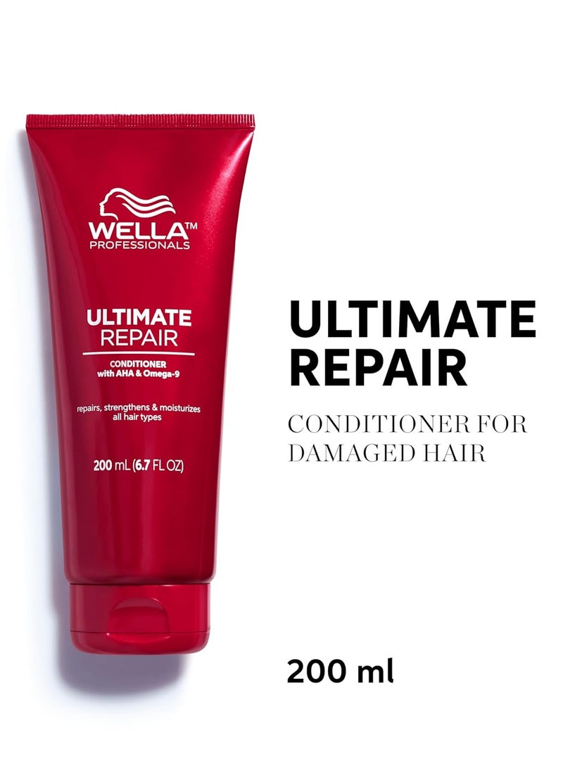 Wella Professionals ULTIMATE REPAIR Conditioner for Damaged Hair | Deeply Nourishing | Repairs, Strengthens, & Moisturizes with AHA & Omega-9 | For All Hair Types