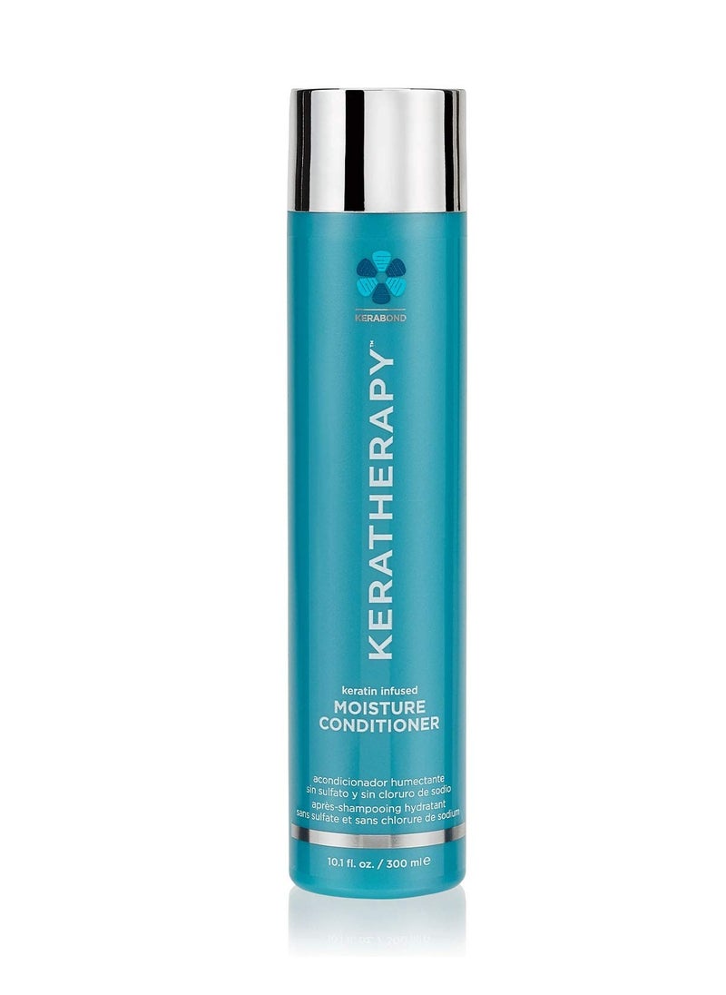 KERATHERAPY Keratin Infused Moisture Conditioner, 10.1 fl. oz., 300 ml - Hydrating & Moisturizing Conditioner for Dry or Damaged Hair with Collagen, Jojoba Oil, & Kerabond Technology - Sulfate Free