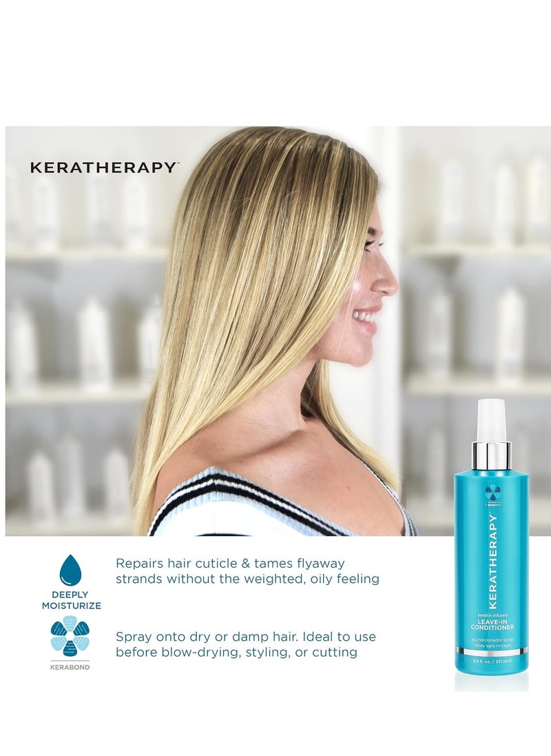 KERATHERAPY Keratin Infused Moisture Conditioner, 10.1 fl. oz., 300 ml - Hydrating & Moisturizing Conditioner for Dry or Damaged Hair with Collagen, Jojoba Oil, & Kerabond Technology - Sulfate Free