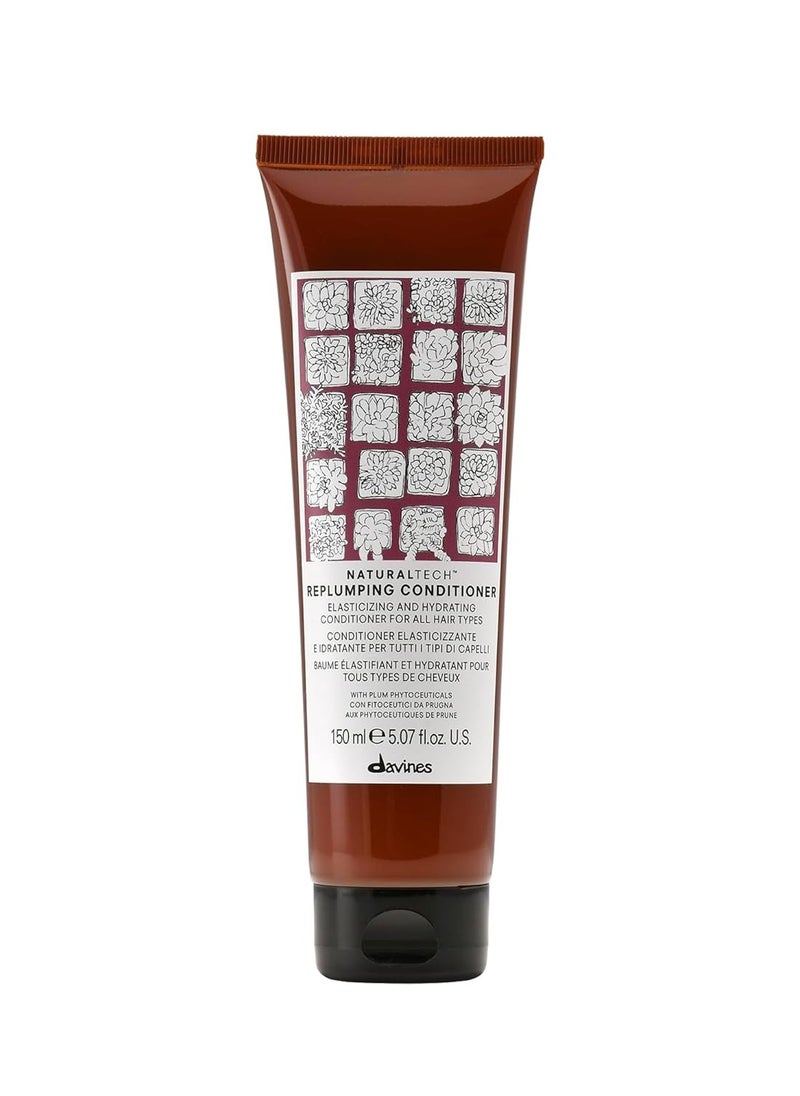Davines Naturaltech REPLUMPING Conditioner, Renew Elasticity While Replenishing, Moisturizing And Detangling, 5.07 fl. oz.