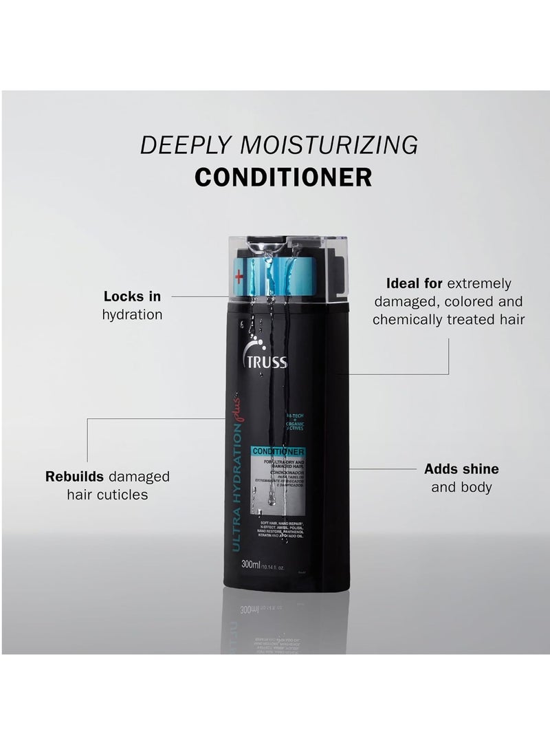 TRUSS Ultra Hydration PLUS Conditioner - For Extremely Dry, Damaged Hair, Intensive Repair, Hydration, Color Protection, Anti-Frizz Conditioner, Ideal for All Hair Types & Textures