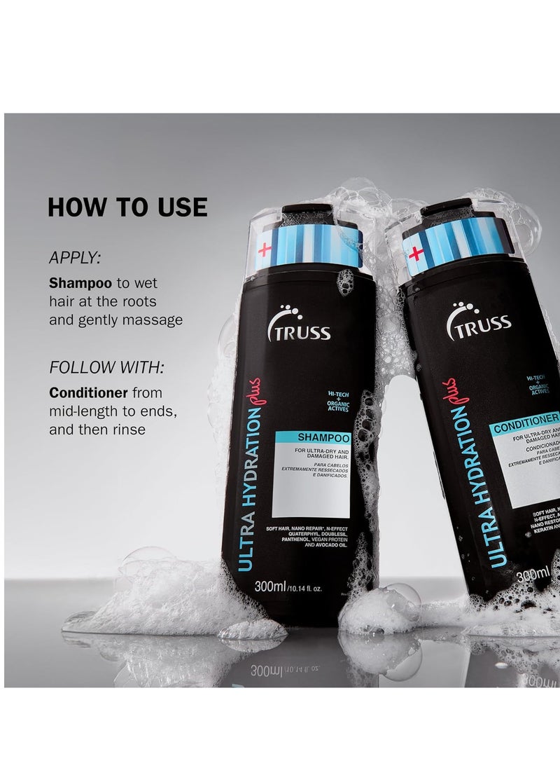 TRUSS Ultra Hydration PLUS Conditioner - For Extremely Dry, Damaged Hair, Intensive Repair, Hydration, Color Protection, Anti-Frizz Conditioner, Ideal for All Hair Types & Textures