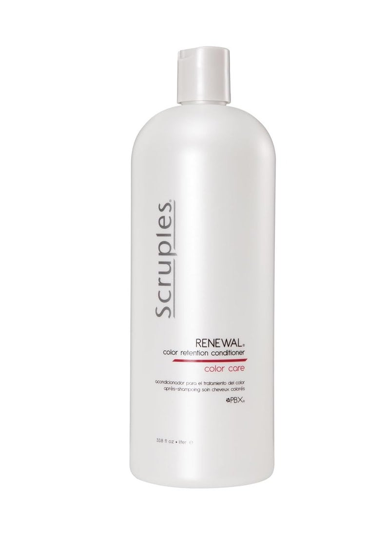 Scruples Color Renewal Hair Conditioner - Color Retention Conditioner for Color Treated Hair - UV Absorbers Ensure Protection from Sun-Fading & Elements - Gentle for All Hair Types (33.8 oz)