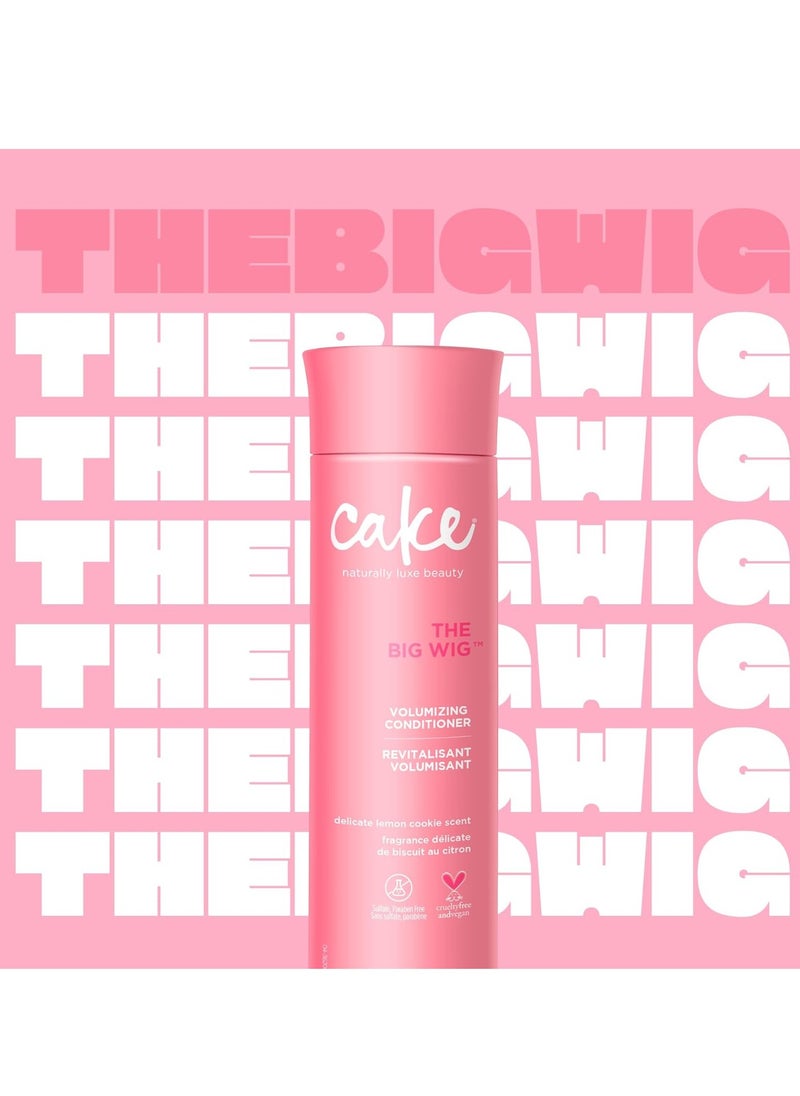 Cake Beauty Volumizing Conditioner, The Big Wig – Body Boosting & Weightless Conditioning – With Sunflower Seed Oil, Rice Protein & Shea Butter – For All Hair Types – 10 Fl Oz / 295 ml