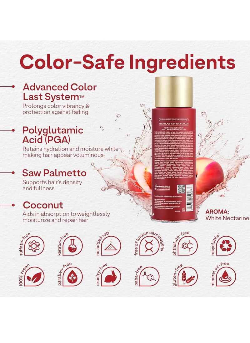 Colorproof Volume Conditioner for Women 8.5 Fl. Oz. Volume Conditioner, White Nectarine Scent, Sulfate Free Conditioner