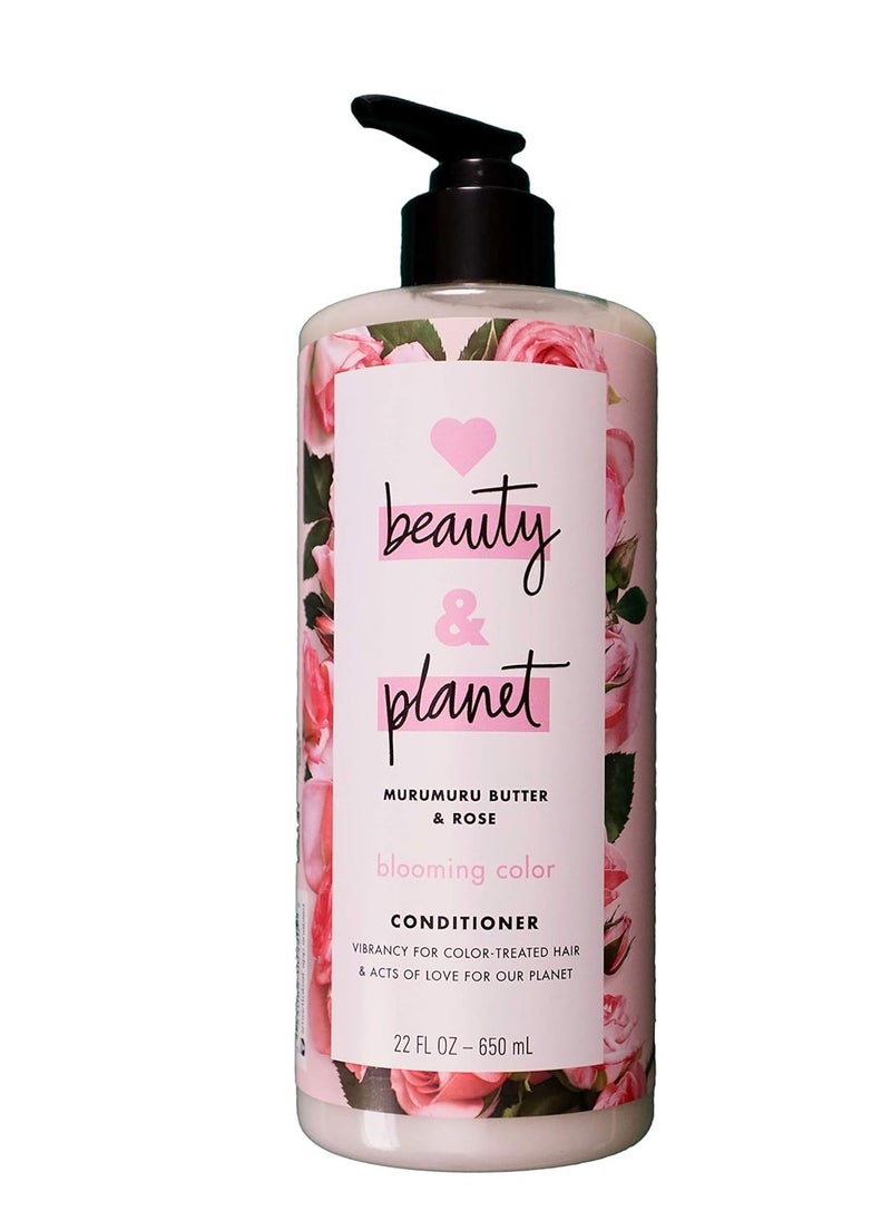 Love Beauty and Planet Conditioner Blooming Color Murumuru Butter & Rose, 22 FL OZ