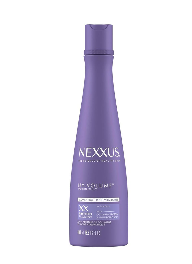 Nexxus Hy-Volume Weightless Lift Conditioner For Flat & Limp Hair Protein Fusion with Collagen Protein & Hyaluronic Acid for 48 Hours of Volume 13.5 Fl Oz