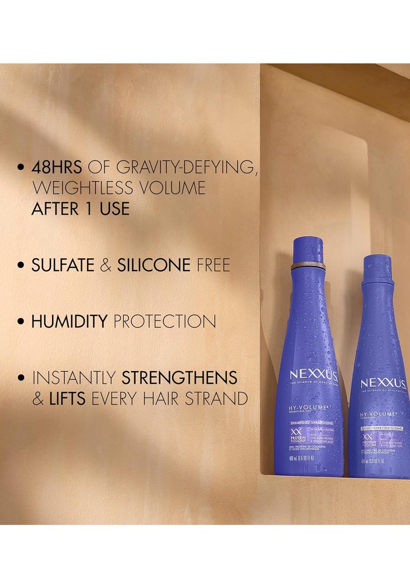 Nexxus Hy-Volume Weightless Lift Conditioner For Flat & Limp Hair Protein Fusion with Collagen Protein & Hyaluronic Acid for 48 Hours of Volume 13.5 Fl Oz
