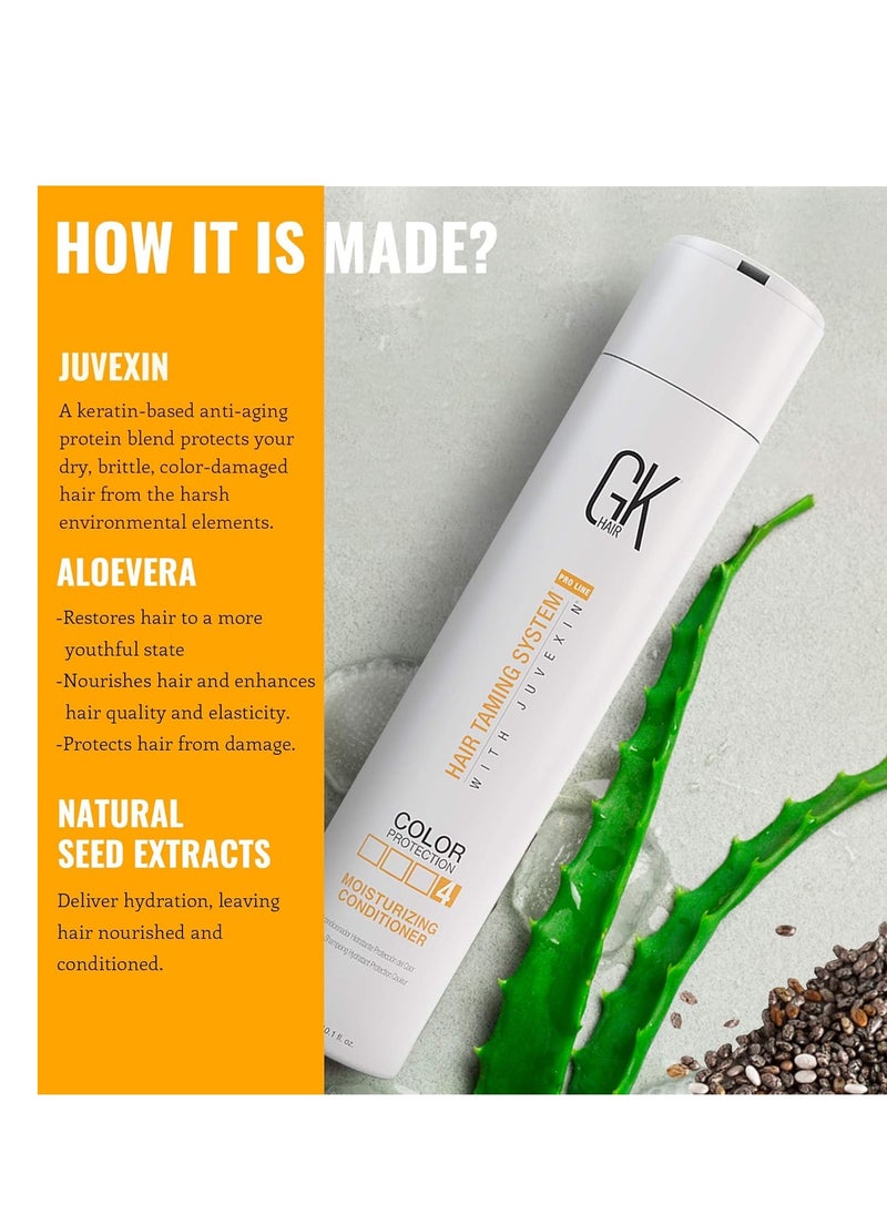 GK HAIR Global Keratin Moisturizing Conditioner (300ml/10.1 Fl Oz) for Hydrating Color Protection Dry Damage Curly Frizzy Color Treated Hair Repair Organic Paraben Sulfate Free All Hair Types