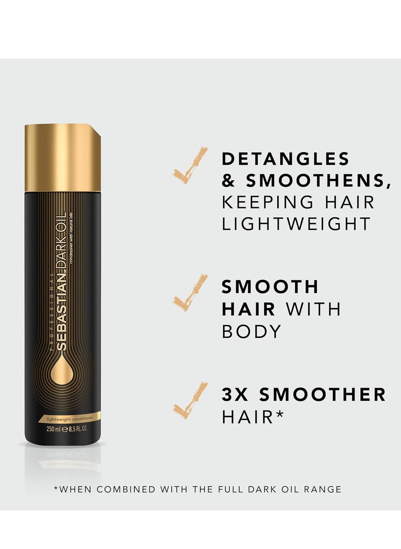 Sebastian Professional Dark Oil Lightweight Conditioner | Infused with Jojoba & Argan Oil for Silky, Smooth Conditioned Hair