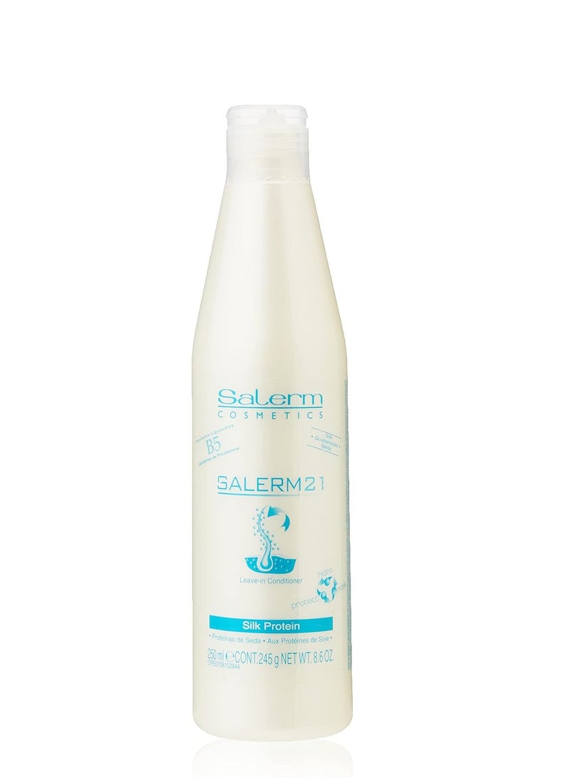 Salerm - Instant Hair Conditioner 21 Silk Protein - 250 ml - Leave-In or Rinse-Out Conditioner - with Silk Proteins - Heat Protector and Hydrating