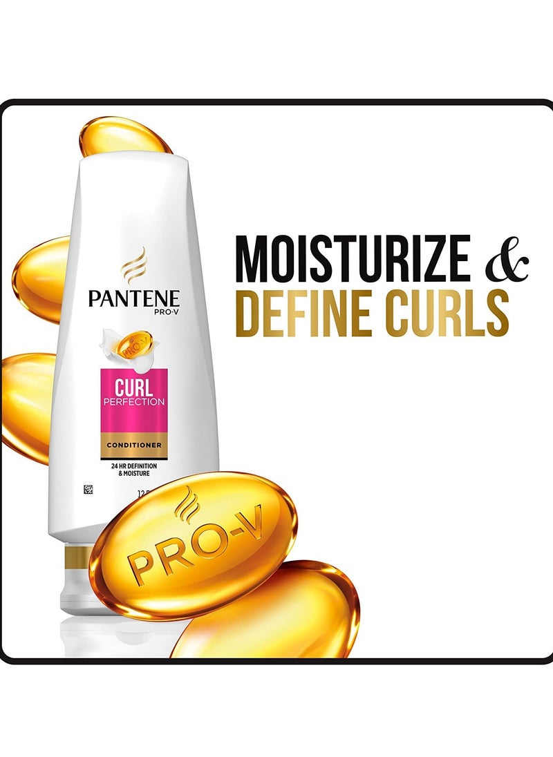 Pantene Pro-V Curly Hair Curl Perfection Moisturizing Conditioner, 12.6 Fl Oz (Pack of 2)