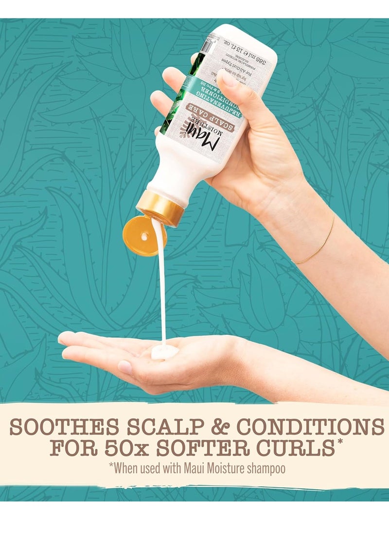 Maui Moisture Scalp Care Rejuvenating Conditioner, Soothing Curly Hair Conditioner with Vitamin E, Pro-Vitamin B5 & Aloe Vera, Silicone-Free, 13 fl. Oz
