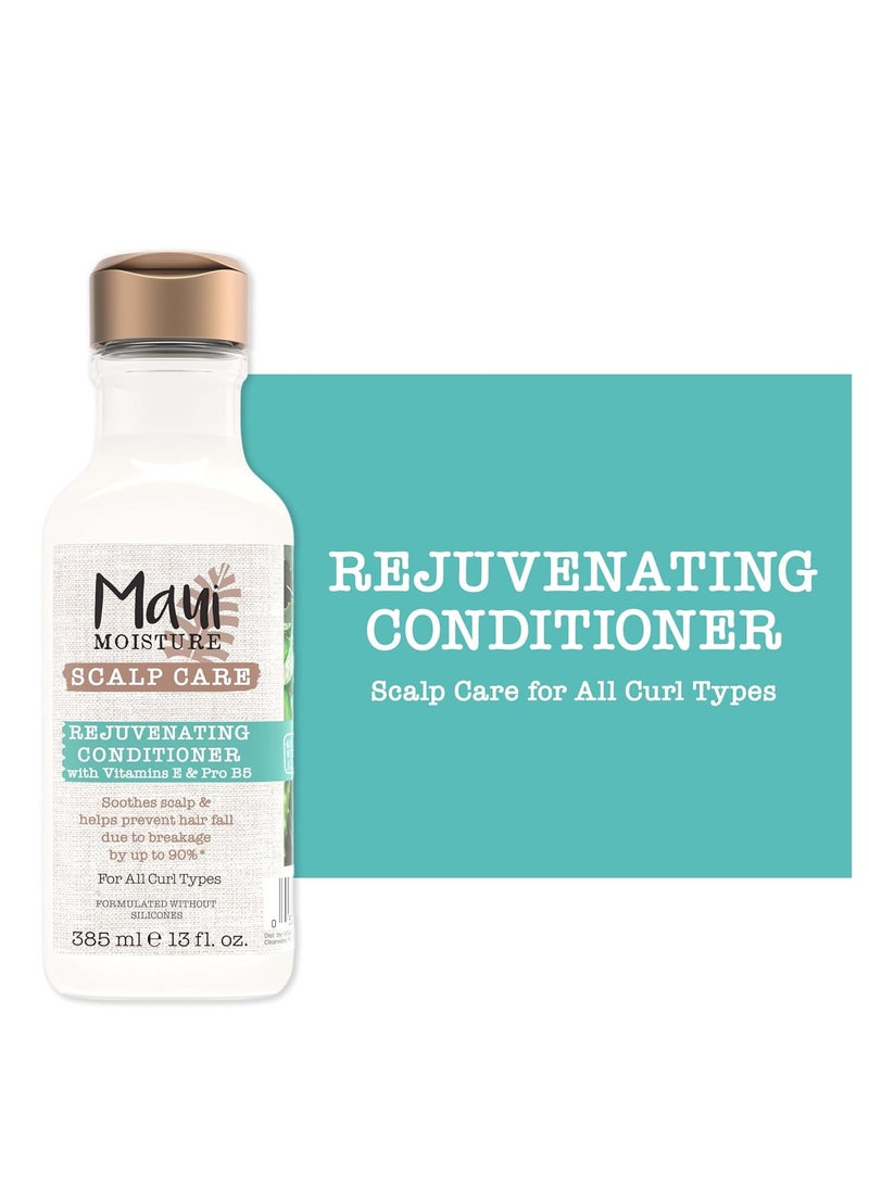 Maui Moisture Scalp Care Rejuvenating Conditioner, Soothing Curly Hair Conditioner with Vitamin E, Pro-Vitamin B5 & Aloe Vera, Silicone-Free, 13 fl. Oz
