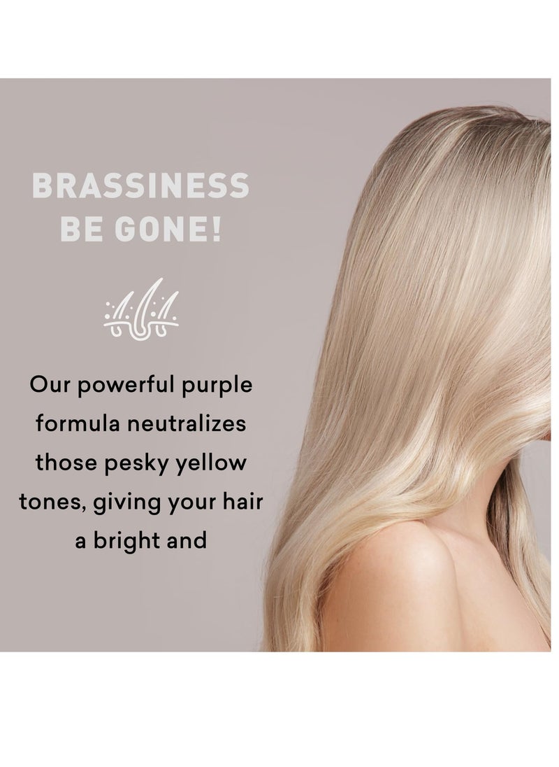 Just Nutritive Purple Conditioner for Blonde, Gray, White, Silver, and Bleached Hair - Eliminate Brassiness, Boost Shine, Repairs, Hydrates, Sulfate-Free, Paraben-Free, Gentle on Scalp, 8 oz.