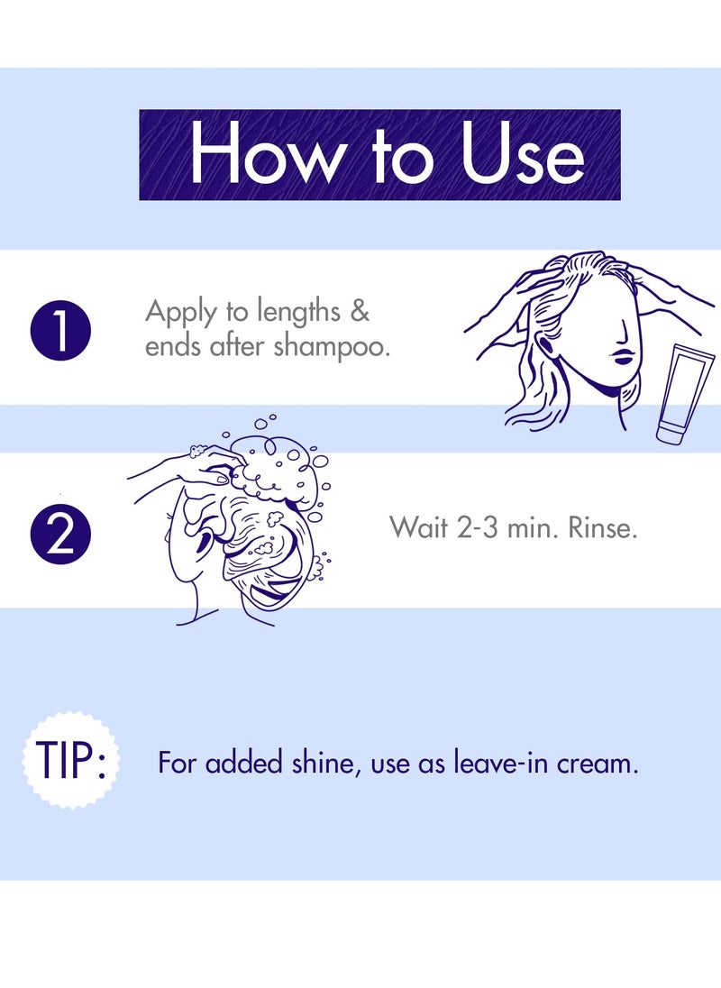 Klorane Plant-Based Purple Conditioner with Centaury, Brightens Blonde, Platinum, Silver, Gray or White Hair, Neutralizes Unwanted Yellow and Copper Tones, Paraben, Silicone and Sulfate Free, 6.7 fl.oz.