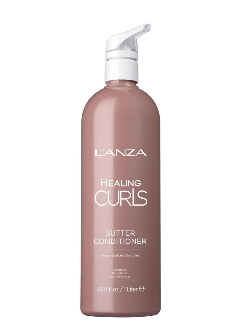 L'ANZA Healing Curls Butter Conditioner - Curly Hair Product for Moisturizing and Detangling Velvety Curls with Anti-Humidity Moisturizers, with Sulphate Free, Paraben Free Formula