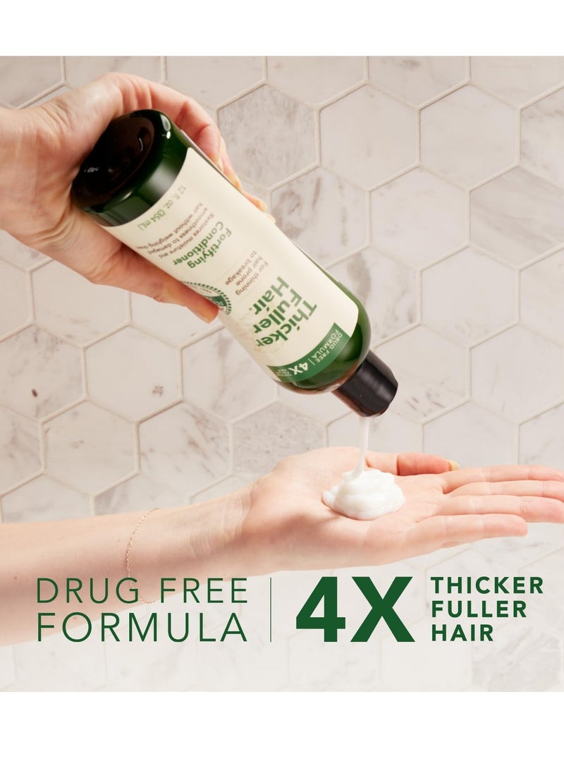 Thicker Fuller Hair Fortifying Conditioner - Moisturizing Conditioner for Women - Lightweight, Natural Formula - Hair Smoothing Conditioner - 12 oz